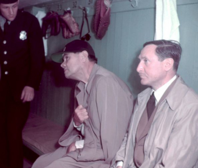 Jimfrombaseball's tweet photo. On June 13, 1948, Babe Ruth attended a jersey retirement ceremony held for him by the New York Yankees at Yankee Stadium.
Yankee Stadium hosted a total of 49,641 fans for the retirement ceremony.
Babe Ruth did not appear to be healthy at the event, he emerged from the dugout using his baseball bat as a cane and he stood on the field near home plate.
He waved his cap and then spoke into a microphone to say:
"This makes me feel proud.
It makes me feel good."
Coming back into the locker room after addressing the crowd, Babe Ruth was offered a beer by his old teammate, “Jumping Joe” Dugan, who asked the Babe how he was doing.
Babe Ruth took the beer, and looked Dugan in the eye.
"Joe, I’m gone," Ruth said, and broke down in tears.