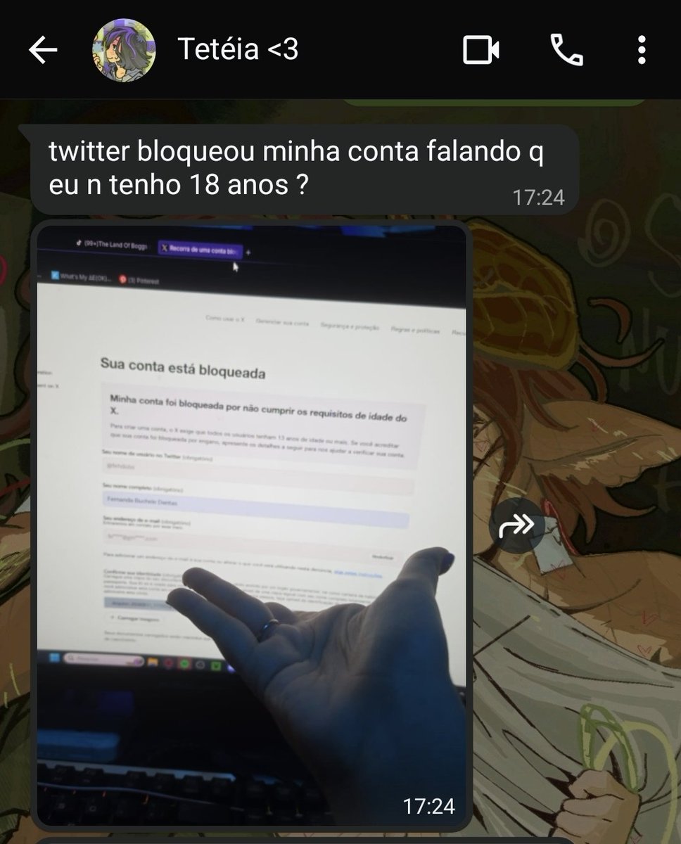 PixelPietro64's tweet photo. e o twitter que BLOQUEOU a conta da @fehdubs do NADA dizendo que ela tem menos de 18 anos???? https://t.co/SGtfqZHAkp