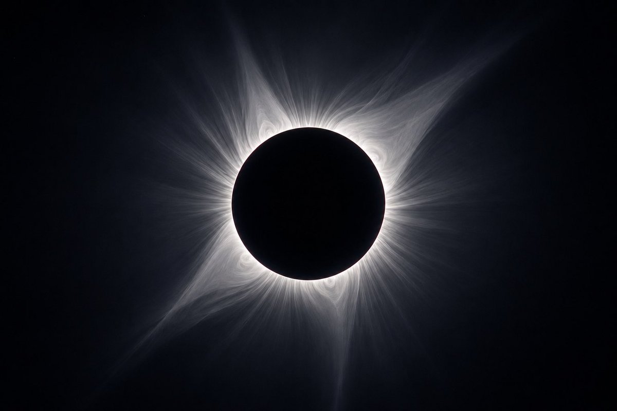 NexoThinks's tweet photo. 5. TOTALIDAD.

El Sol desaparece.

En su lugar queda un círculo completamente negro rodeado por una estructura blanca gigantesca.

Es la corona solar: la atmósfera exterior del Sol.

Normalmente su brillo queda oculto por la propia superficie solar.

Ahora puedes verla. https://t.co/IoZPxi0pYq