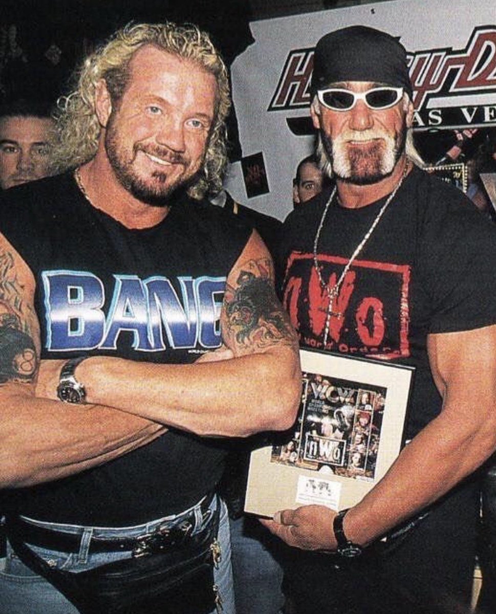RealDDP's tweet photo. Want to wish a happy heavenly birthday to my friend, The Immortal Hulk Hogan!

This first picture was at one of our WrestleManias. Hulkster was walking behind me and I said, “Hulk, let’s get a picture” and he threw up the Diamond Cutter sign. What a classic shot! 

There’s a bunch of other pictures in here that close to my heart, enjoy them.

When God made the Hulkster, they broke the mold. He was so helpful to me throughout my career. Thanks, brother. RIP 

DDP 💎
