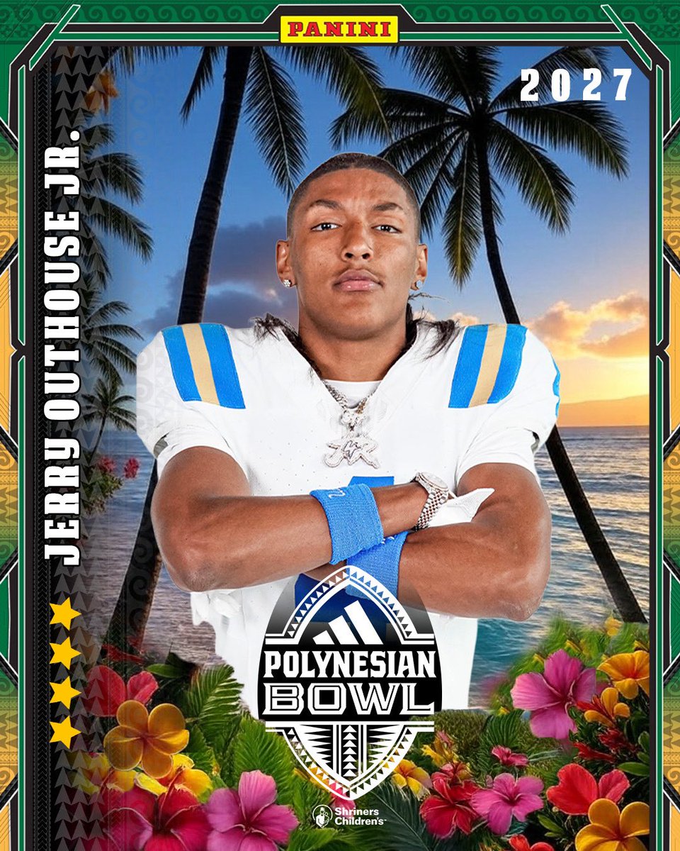 polynesiabowl's tweet photo. 4⭐️ Jerry Outhouse jr. is a 2027 adidas Polynesian Bowl All-Star! 🌺 

Welcome to paradise @J_OuthouseJr4! #adidasPolyBowl 🤙 🌴 https://t.co/nifJUlDfEi