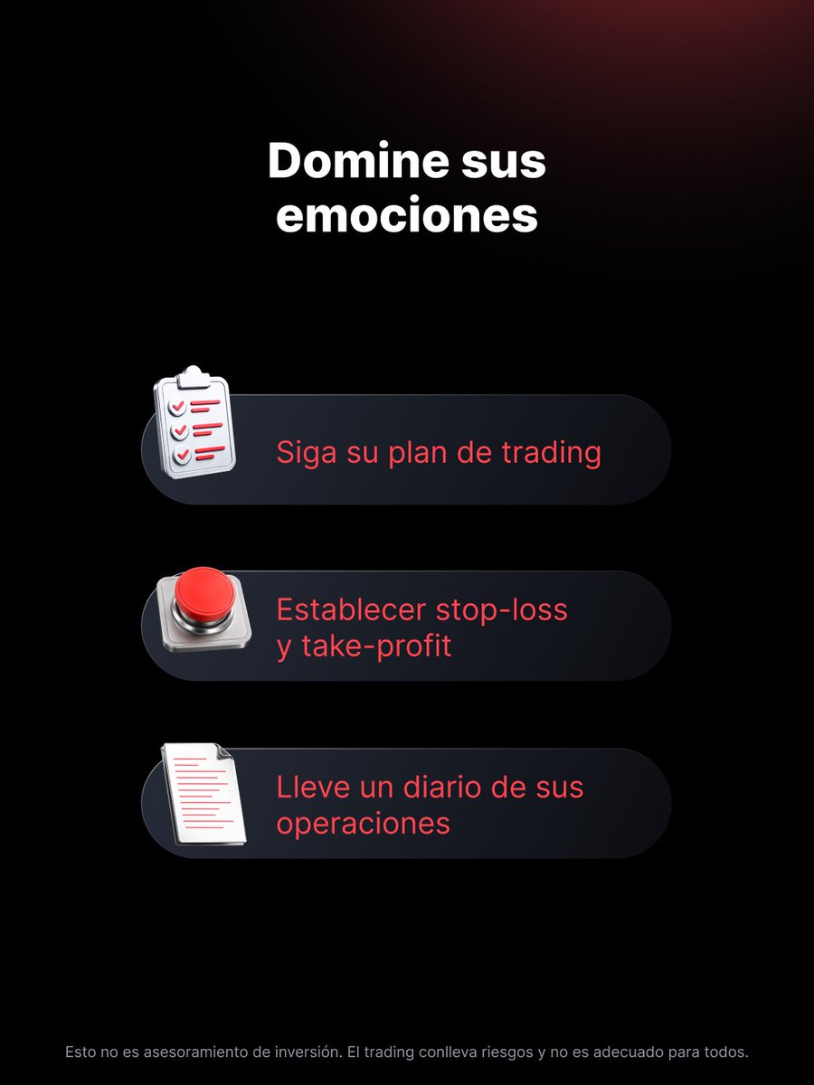 DerivEspanol's tweet photo. ¿El trading es emocional para usted? 🤔 Desarrolle su disciplina y aprenda a mantener las emociones bajo control. Obtenga información sobre la psicología del trading en nuestro último blog ➡️ https://t.co/qnD7lUAe9F

#TradingMindset #EmotionalIntelligence #Deriv

Esto no es asesoramiento de inversión. El trading conlleva riesgos y no es adecuado para todos.