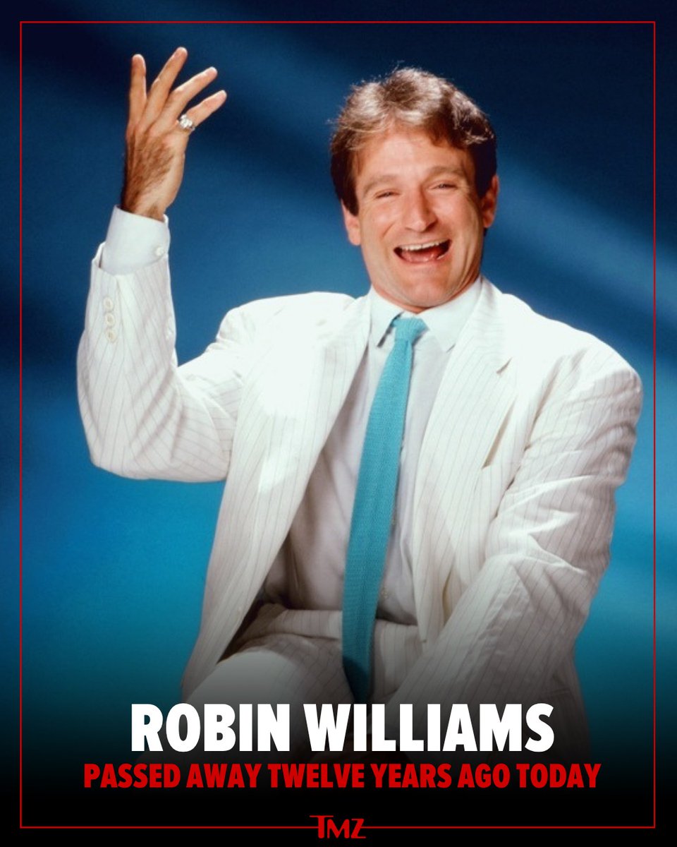 TMZ's tweet photo. It's been twelve years without Robin Williams—forever missed 🕊️🤍 https://t.co/5t2RDCkYYR