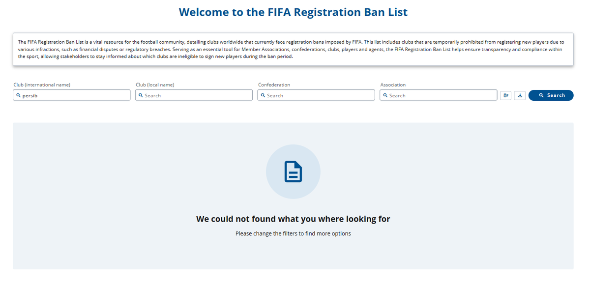 bandungfootball's tweet photo. BREAKING NEWS:

Persib sudah tidak ada di FIFA Registration Ban List per 11 Agustus 2026, 23.00 WIB.

Dalam semalam, hilang . . .

#BandungFootball #BFCOM #Persib #Bobotoh https://t.co/N0NT27knaM