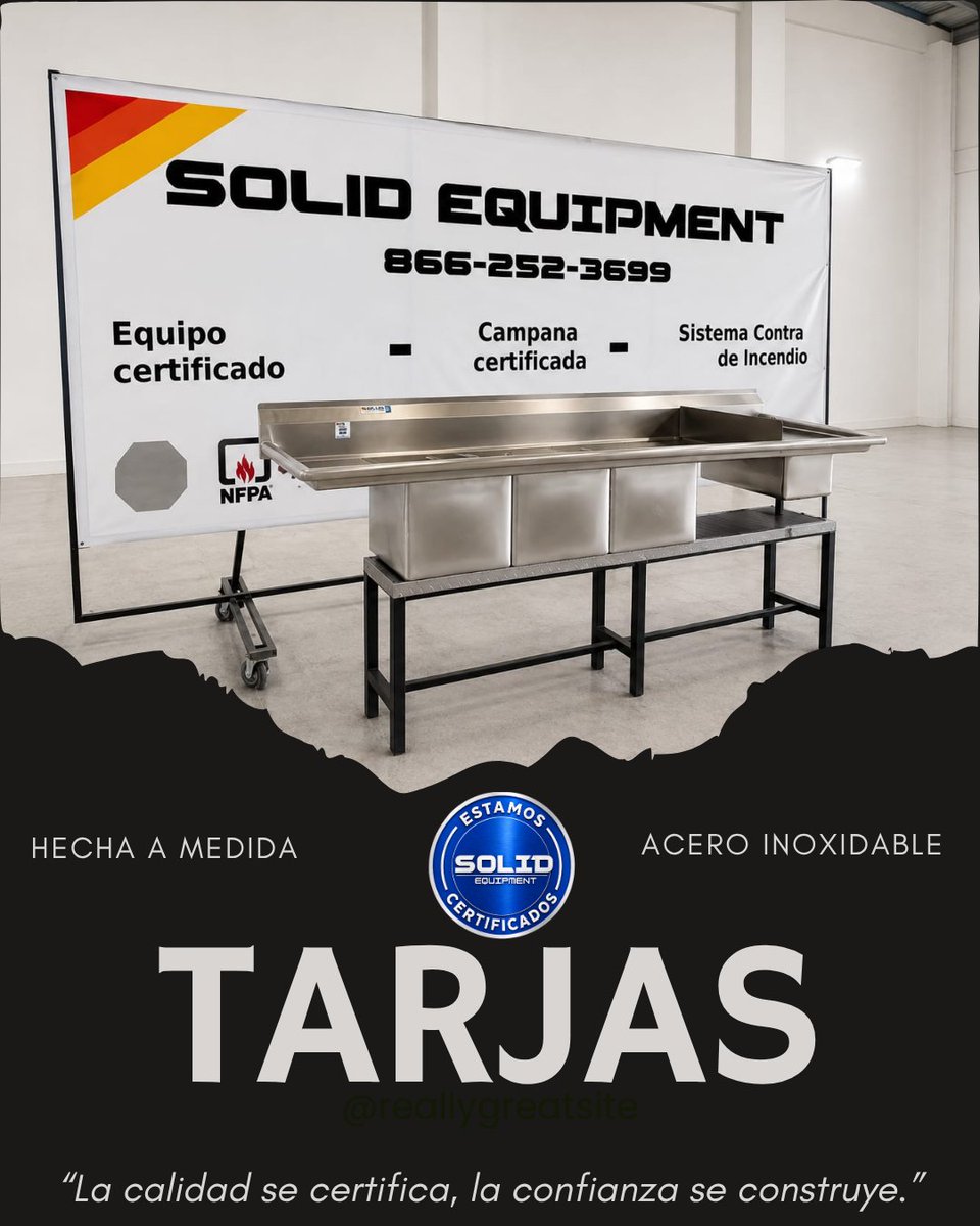 SolidVentas3305's tweet photo. ¿Buscas una tarja resistente, funcional y hecha a la medida?
En SOLID Equipment somos fabricantes de tarjas en acero inoxidable grado alimenticio, diseñadas de acuerdo con las necesidades de tu negocio.
Ideal para restaurantes, food trucks y proyectos especiales. https://t.co/kJTjpPXHSp