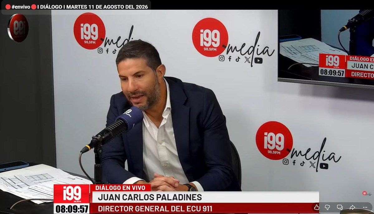 ECU911_'s tweet photo. #Guayaquil | En entrevista con i99, @JCPaladines , Director Nacional del #ECU911, destacó las acciones del bloque de seguridad en el retiro de cámaras de videovigilancia instaladas de manera irregular en el espacio público. 
Entre marzo de 2025 y julio de 2026 se ejecutaron 63 operativos a escala nacional, con 1.303 cámaras intervenidas, fortaleciendo la seguridad y el control de estos sistemas.

Además, destacó el trabajo de interoperabilidad que mantiene la institución con los GADs, lo que permite acceder a cámaras locales bajo demanda, es decir, al momento que ocurre un incidente en el que se requiere el apoyo de la videovigilancia a fin de brindar atención oportuna y salvaguardar la vida y la seguridad ciudadana.