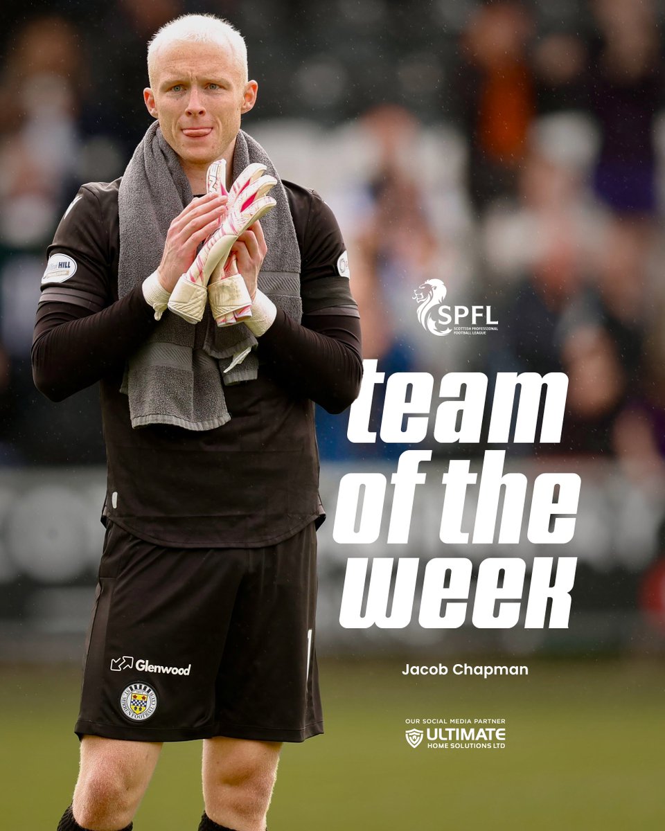 saintmirrenfc's tweet photo. Jacob Chapman has been named in the SPFL Team of the Week.

Well done, Jacob 👏 https://t.co/FMpEw2VynX