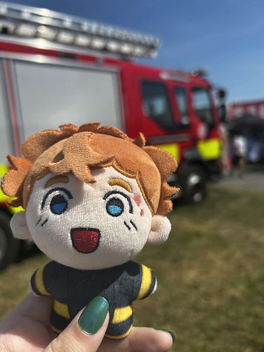 gremlin_babey's tweet photo. my chud son buck and his out of focus firetruck https://t.co/3PFAwNXKT9