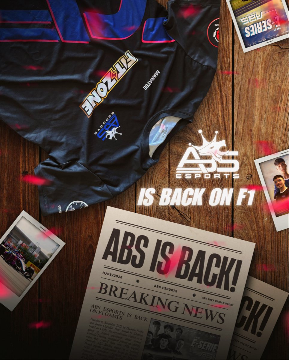 ABS_Esports_gg's tweet photo. 🏁 | ANNOUNCEMENT! 

It’s been brewing for months, a vision we’ve passionately nurtured, and now, the moment has finally arrived!

This summer of 2026 marks the triumphant return of ABS Esports to the thrilling world of
F1 gaming, and this monumental decision is effective immediately! 

Get ready for the ride!

GO GO ABS !

#esports #f1 #f1esports #abstothemoon🌒 #speed