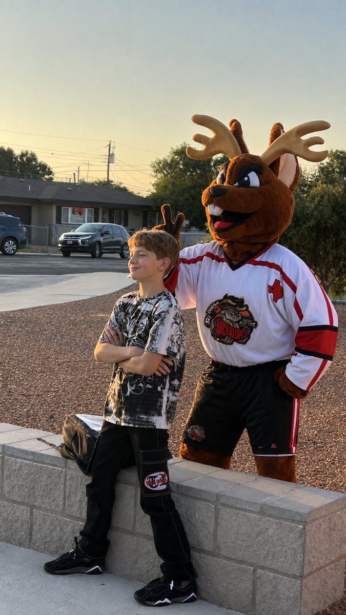 LetsGoJacks's tweet photo. Slap Jack went BACK TO SCHOOL! 📚🦌🏒

He had a blast visiting the Ireland Mustangs for their first day! 🐴❤️ Wishing everyone an awesome school year!

Want Slap Jack at your school or event? Message us! 📩

#OdessaJackalopes #SlapJack #BackToSchool https://t.co/VyEWZ3uc5a