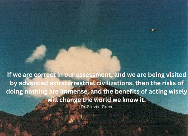 DrStevenGreer's tweet photo. "Disclosure of this subject must be very carefully planned and positioned as a hopeful and elevating moment in human history. A poorly positioned Disclosure that demonizes these visitors or frightens the public may prove more harmful than secrecy." https://t.co/4dbpwD4eKf