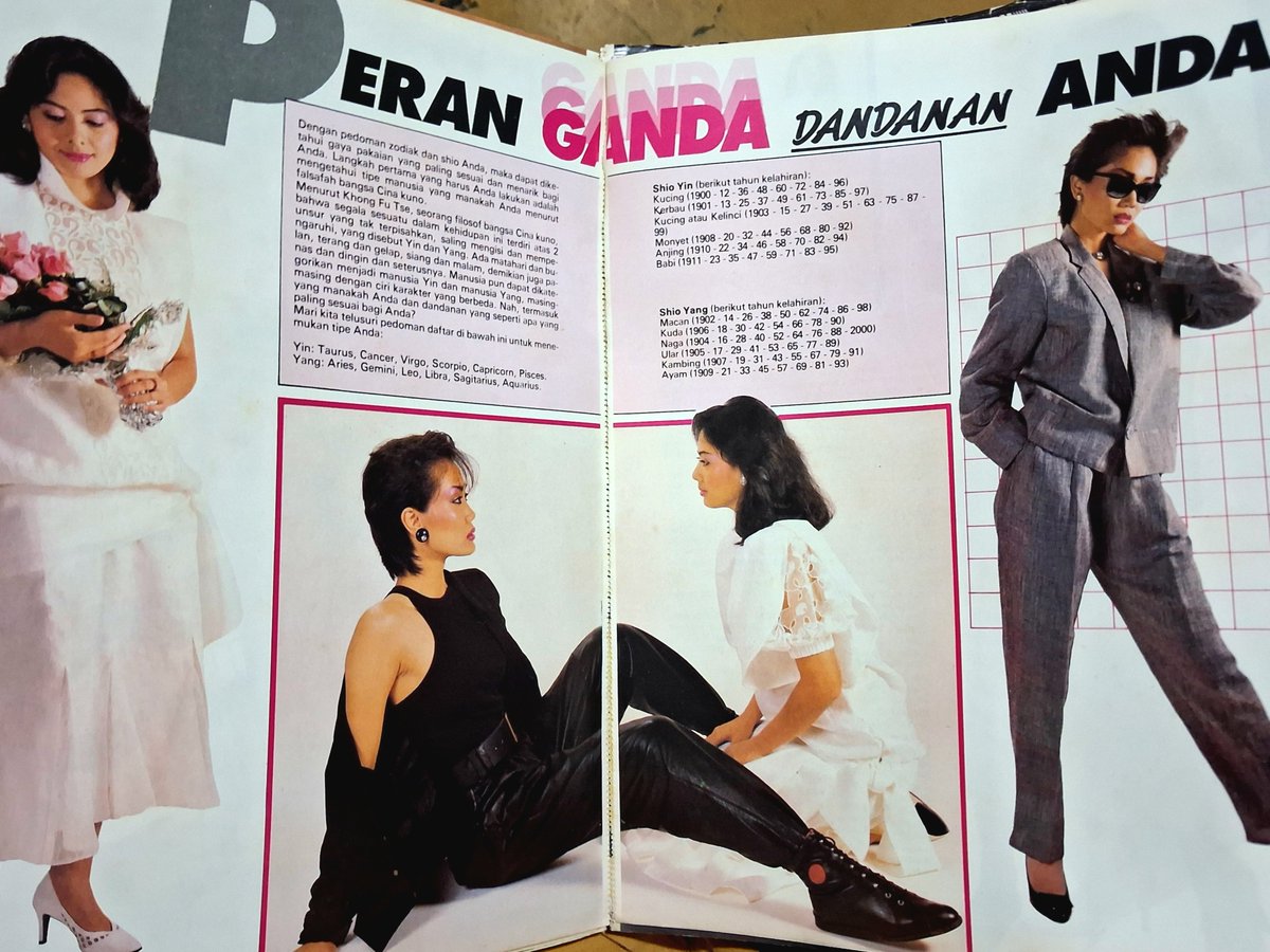 singwit_merah's tweet photo. bought a local fashion magazine from (i believe) 1985 which features hundreds of clothing designs of over 30+ local designers.... i genuinely feel like a kid at the candy store https://t.co/hEyf9tv1HI