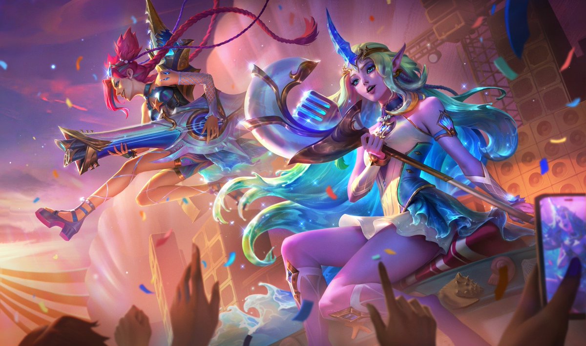 Spotlightbrasil's tweet photo. Jinx e Soraka Canção do Oceano chegara hoje no PBE e mais tarde no canal!! https://t.co/6esm3rCVpN