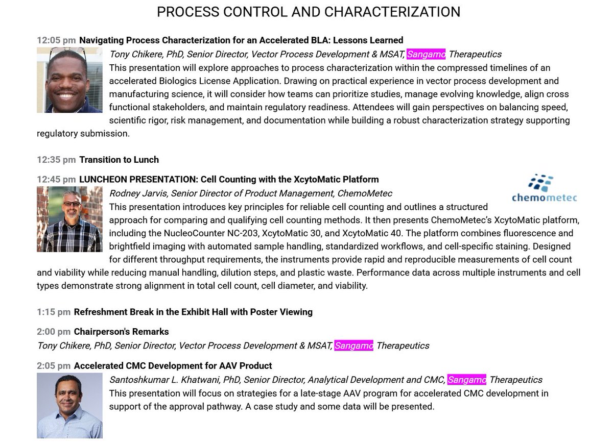 BiotechAnalysst's tweet photo. $SGMO speaking today and tomorrow:
#FABRY #Accelerated #BLA
late-stage AAV program for #accelerated #CMC development in support of the approval pathway.
A case study and some #data will be presented
#MINT genome-editing therapeutics and the key considerations required .. https://t.co/x9J0CP0yZy