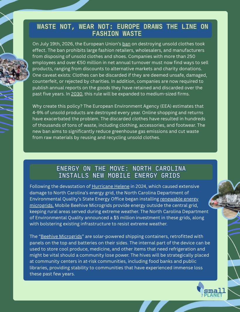 fmlappe's tweet photo. Seven pieces of environmental good news. Yes, really!

Check out our new Environmental Roundup by intern Heather Frisch 🌏🌱

https://t.co/gdOVzLKoH6 https://t.co/RxnKOfIWZS