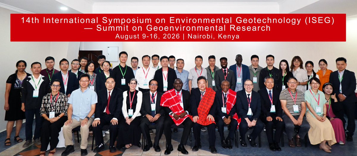 geoenlab's tweet photo. Presented Plenary Keynote Lecture at the 14th International Symposium on Environmental Geotechnology (ISEG) on August 10, 2026, in Nairobi, Kenya. My presentation was titled “Artificial Intelligence and Machine Learning for Sustainable and Resilient Geoenvironmental Engineering”. https://t.co/aFBnKn1pVC