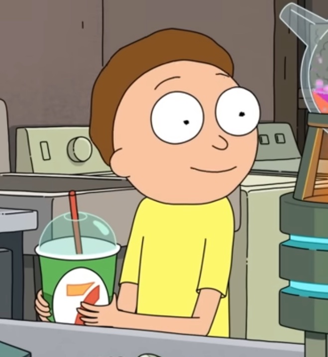 _jewag's tweet photo. morty and his giant ass drinks https://t.co/Oh3bWLo1nO