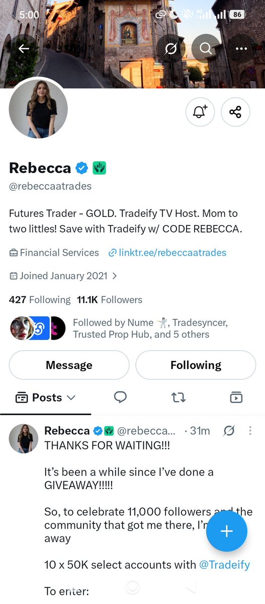 RealMeaningful's tweet photo. @rebeccaatrades @Tradeify https://t.co/gZqilIMVyg