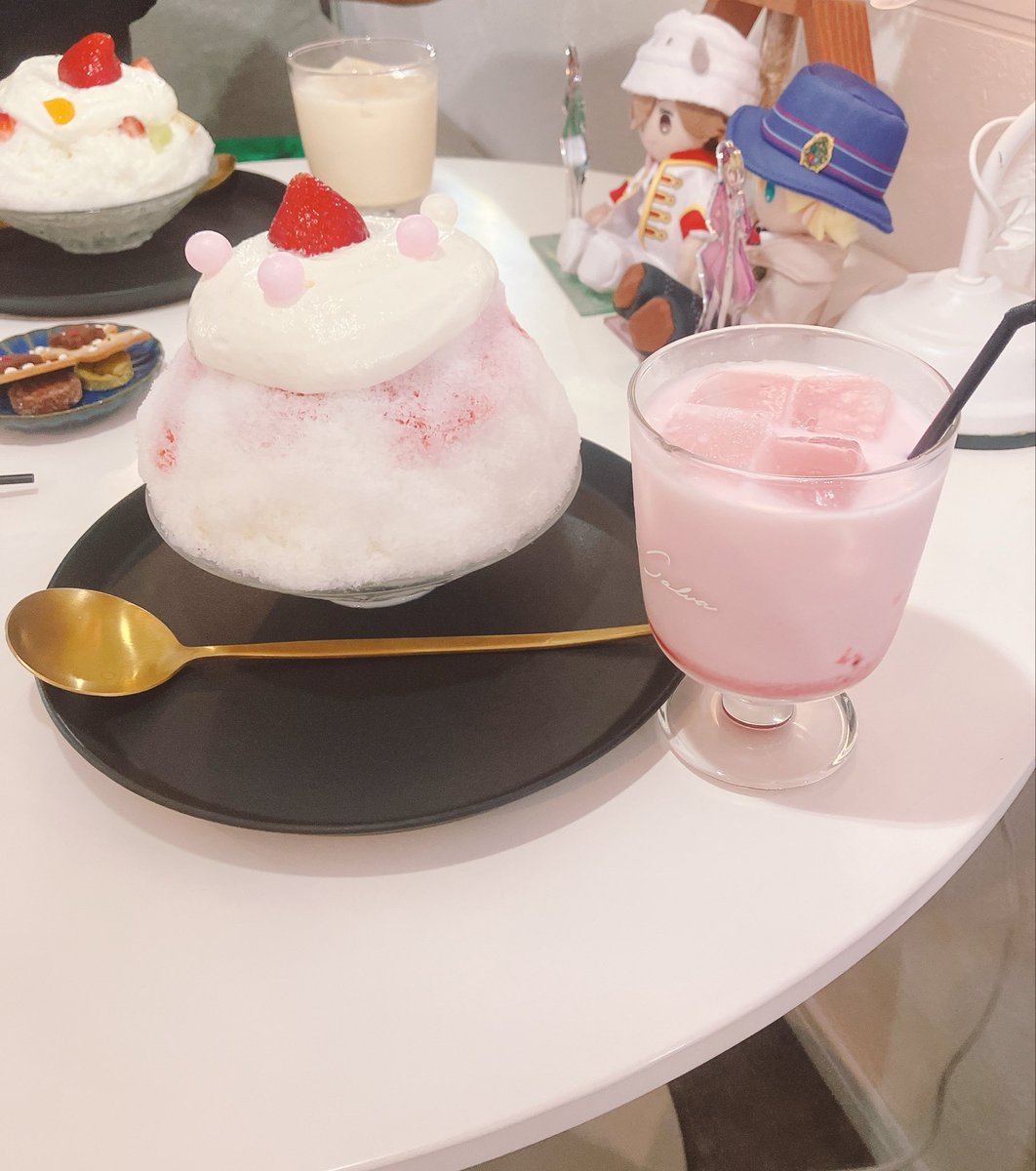 mryu09's tweet photo. 奏ちゃんと美味しいかき氷食べてきた🍧
ふわっふかでしっかりいちごとミルクの味がして最高だった！
激辛麻婆豆腐は激辛すぎてまだ胃が死んでてやばいww食後のアイスが沁みたわ
いろいろまわってめっちゃ楽しかったー(◦′ᆺ‵◦)また遊ぼ！ https://t.co/bYKJbMimD7
