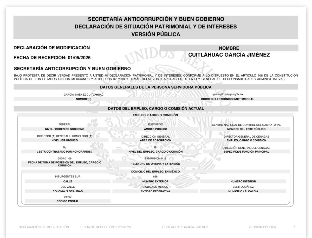 jorgegogdl's tweet photo. @CuitlahuacGJ El que ha visto la prosperidad es el ex gobernador Cuitláhuac García que ahora cobra 1 millón 914 mil pesos de sueldo anual en el CENAGAS y como acomodaste a tu gente como @ZenyazenEscobar como diputado federal. https://t.co/XVTza3KuQt