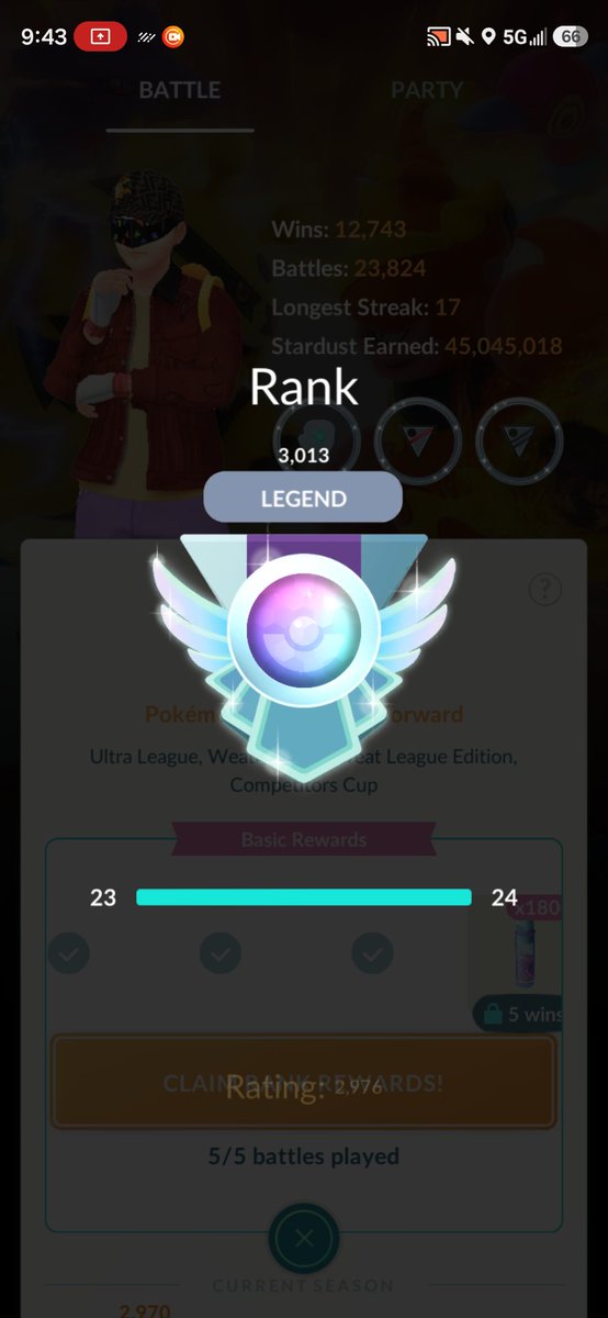 Richja223's tweet photo. This morning finally achieved legend rank in what was a very tough season with all these new changes!! Thank you to those who helped me along the way with team suggestions and motivation. @GIATlNA @ClutchMoso @Doomsday126NYC @LauraaaFairy https://t.co/shMWu7ppwq