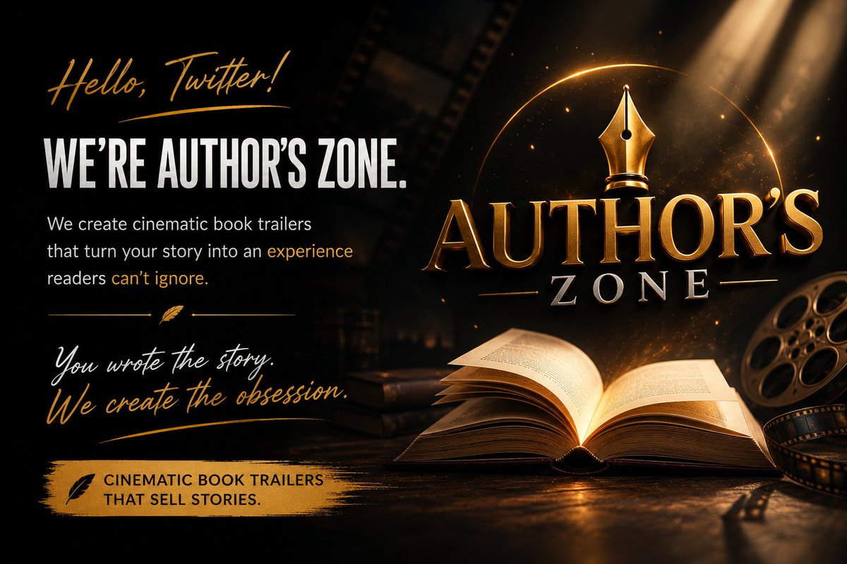 authorzonee's tweet photo. I am the editor behind Author's Zone, I make cinematic book trailers for authors who want their story to feel like a movie before it ever gets one.

New here, but not new to this. Let's get to work 🤝

#bookTrailer #SelfPublishing #AuthorsOfTwitter #WritingCommunity #BookTok https://t.co/mg6Gk7wA5h