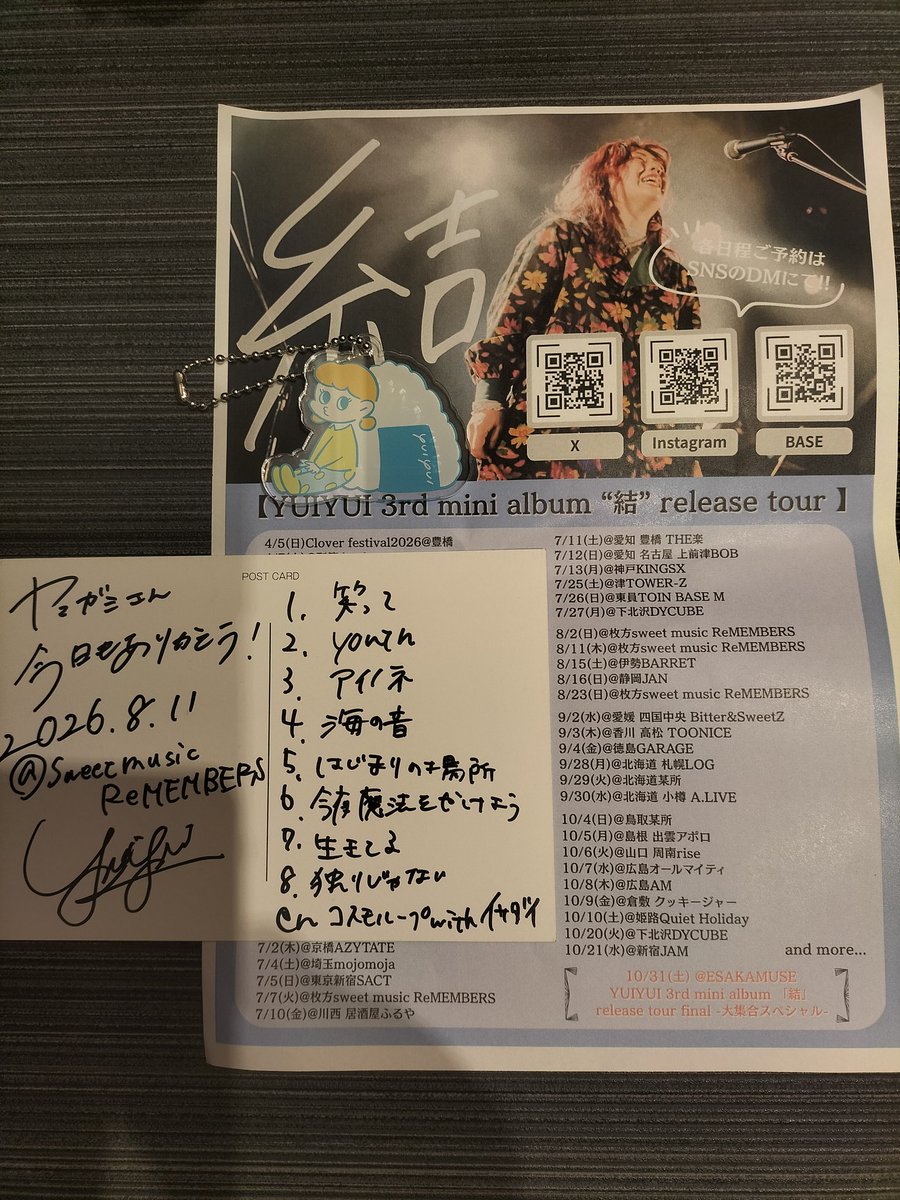 3458oita's tweet photo. 8/11は、SweetmusicReMEMBERS に、#YUIYUI さんのライブを見に行ってきました😄
東京、名古屋からもお客さんが来られてたようです😄
heco さんも居られ初めて会話できた😊
気持ちが込められた暖かい雰囲気のライブでした🥰
私とライブ見に行く知人がYUIYUIさんに雰囲気が似てるので愛おしかったです🥰 https://t.co/PczoUY9FzH