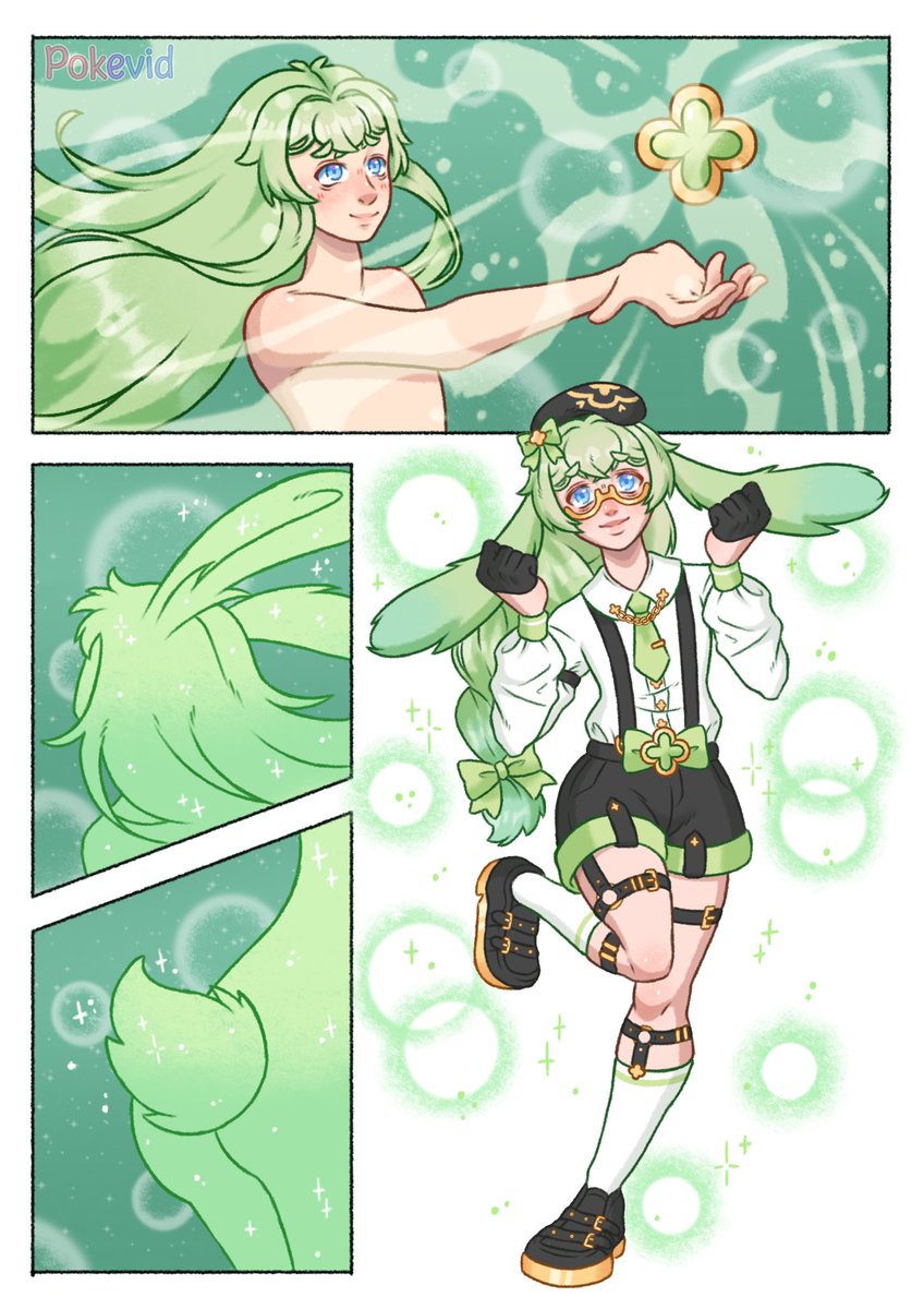 Pokevid1's tweet photo. Panel of my OC Clover! 🐰🍀
#oc #art #digitalart #illustration #anime https://t.co/GxqYNBVBaX