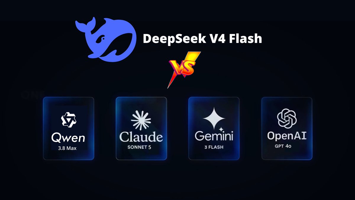 AnalyticsCamp's tweet photo. They said DeepSeek V4 Flash was unbeatable, so I ran it against Best FREE models in coding and advanced reasoning tests: The final results will catch you off guard! Watch for yourself 👉 https://t.co/EK9ocF6viH

#DeepSeekV4Flash #coding #AI #Reasoning #AItest https://t.co/fd060SnpBA