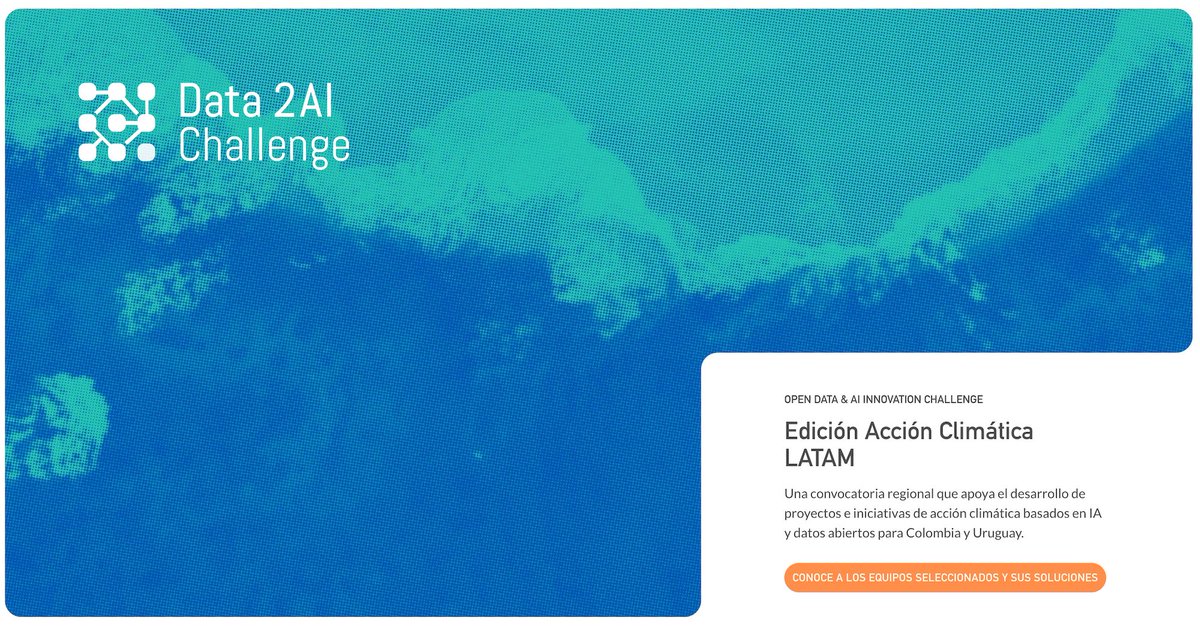 DATAuy's tweet photo. ¡Cierre Data 2AI Challenge!

Se viene la presentación de los proyectos de Uruguay y Colombia que participan del Data 2AI Challenge. ¡Y además se anuncia el equipo ganador!

📅 Miércoles 19 de agosto, de 9 a 13h, en @agesic
Más info en https://t.co/GzlEufQr4T https://t.co/nE5hPdNyEK