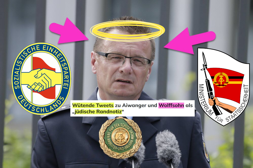 TimKoffiziell's tweet photo. Sven Hüber, der stellvertretende Bundesvorsitzende der Gewerkschaft der Polizei (GdP) und Chef des Hauptpersonalrats der Bundespolizei, war vor der Wende ein Politoffizier bei den Grenztruppen der DDR an der Berliner Mauer.
Das nur mal so am Rande erwähnt. https://t.co/Z9NmNMyA6t