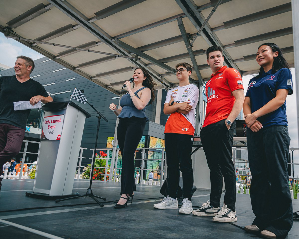 ontario_indy's tweet photo. Let's get this party started, Markham 🎉 

What a warm welcome to the Ontario Honda Dealers Indy at Markham in yesterday's @cityofmarkham Indy Launch Party 🏎️ 

#indyON https://t.co/SXBjYze23v