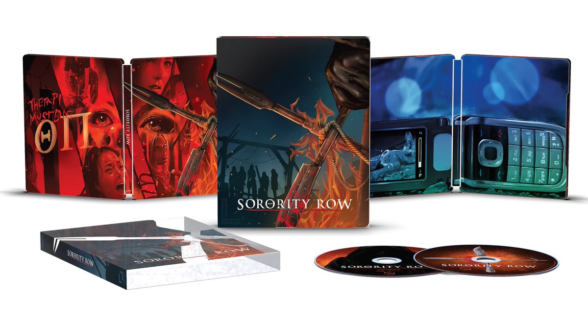 disc_connected's tweet photo. ***ANNOUNCEMENT***

Coming on September 15th on #4K/Blu-ray dual format #SteelBook in the US from @Lionsgate as a #LionsgateLimited website exclusive: #SororityRow (2009)!

Who’s killing the sisters of Theta Pi? In Sorority Row, making its 4K debut, the sisters of Rosman University’s Theta Pi – Cassidy (Briana Evigan), Chugs (Margo Harshman), Jessica (Leah Pipes), Ellie (Rumer Willis), and Claire (Jamie Chung) – are committed to staying mum regarding the prank that ended in tragedy for Megan (Audrina Patridge), one of their own. But when graduation day arrives, so does terror, as a killer hunts Theta Pi’s sisters one by one. With Carrie Fisher.

WHAT'S INCLUDED
Sorority Row in 4K with Dolby Vision® and Dolby Atmos®
SteelBook art by Vance Kelly

Lionsgate Limited Extras:
• Reconsidering Sorority Row
• The Making of a Queen B***h with Leah Pipes
• Loyal Friends and Untimely Ends: Writing Sorority Row
• Grit and Glamour: The Visual Design of Sorority Row

Legacy Special Features:
• Audio Commentary with Director and Cast
• Sorority Secrets: Stories from the Set
• Killer 101
• Kill Switch
• Deleted Scenes
• Outtakes
• Sorority Pledge
• EPK B-Roll
• Confessional
• Shower Rehearsal
• TV Spot
• Theatrical Trailer
• International Trailer

Film Specs:
Number of Discs: 2 (4K & Blu-ray)
Rating: R for Strong Bloody Violence, Language, Some Sexuality/Nudity and Partying
Screen Format: Widescreen (2.40:1) in Dolby Vision®
Subtitles: Spanish, English SDH
Audio: English Dolby Atmos, Spanish 5.1 Dolby Audio
Run Time: 101 Minutes
Color: Color
Disc Size: 100 GB

https://t.co/nYOMD2psvD

#BluRay #PhysicalMedia #BluRays #BoutiqueBluRay #CultMovies #DiscConnected #SteelBooks #CarrieFisher #RumerWillis #JamieChung #BrianaEvigan #LeahPipes