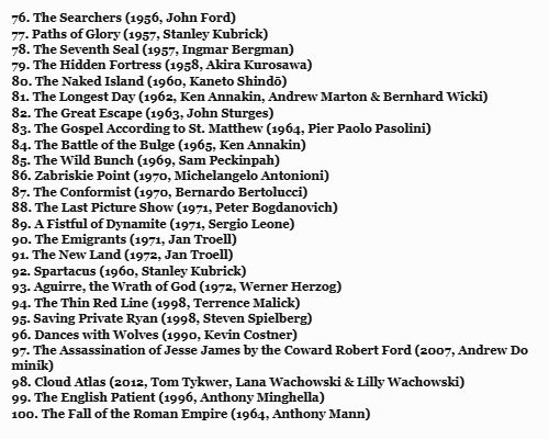 davidcinema's tweet photo. The 100 Best Epic Movies of All Time https://t.co/hmHcafoBb8