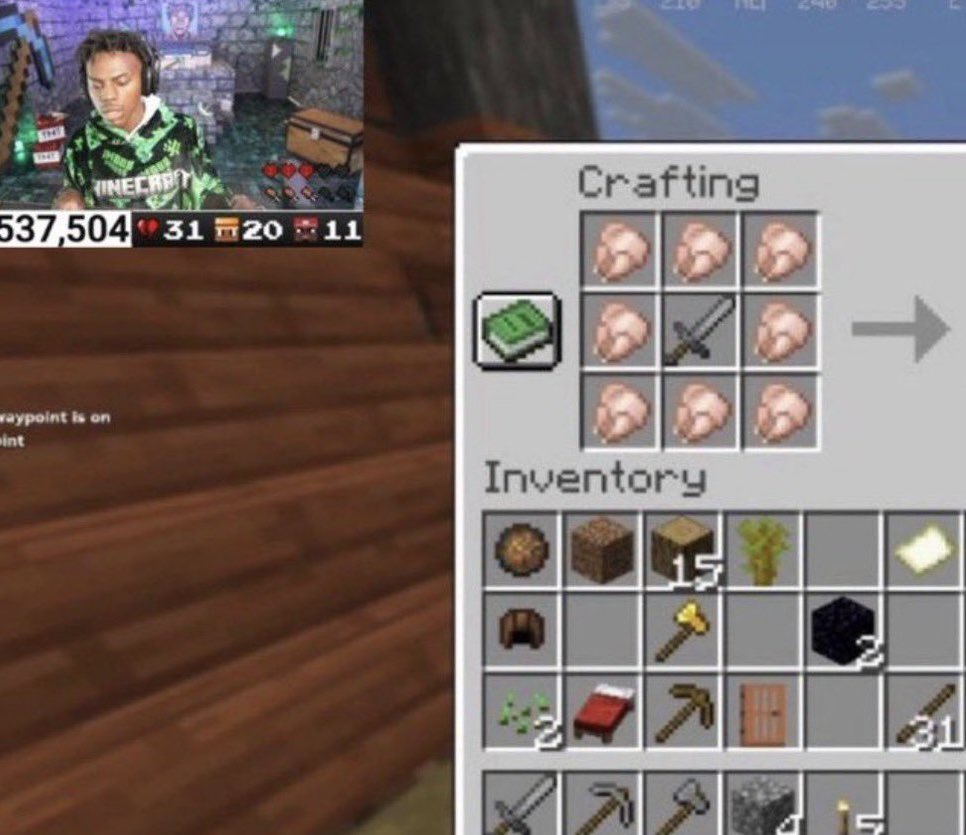 Kaimafiaupdates's tweet photo. iShowSpeed found unreleased recipes in Minecraft 😭💀 https://t.co/2ATkmX7uJp