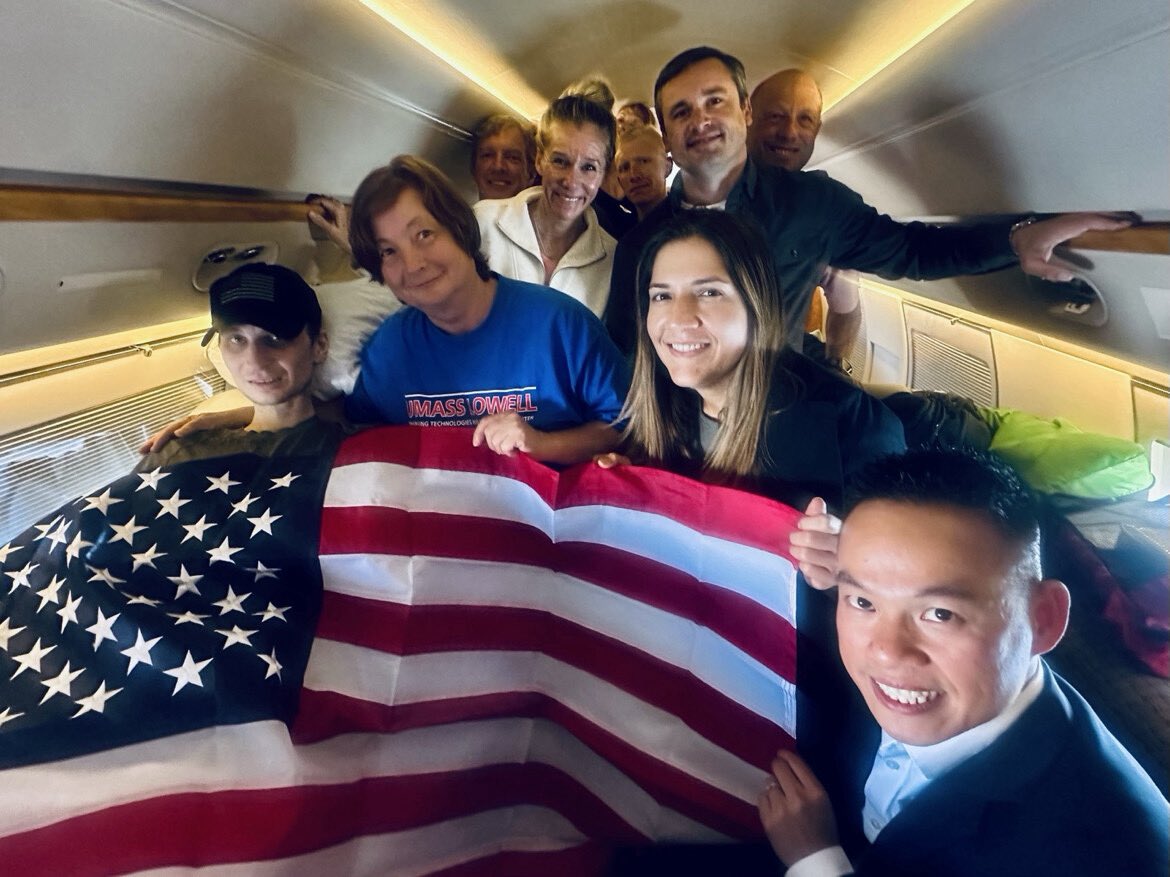 DonaldTrumpNat's tweet photo. I am proud to announce that American Citizen Robert Gilman, a former United States Marine, is coming HOME! In a well known Media story, Robert was imprisoned in Russia in 2022, during the Biden Administration. After my discussions with President Vladimir Putin, Russia has agreed to release him, very much on a Humanitarian Basis. We appreciate this decision, and the fact that Russia asked for no one in return — No exchange took place. Robert will land at Andrews Air Force Base, in Washington, D.C., tonight, where my Representatives, some of whom are on the plane with him, will welcome Robert back to THE UNITED STATES OF AMERICA! I just spoke to him, and he had one request — A GREAT cheeseburger when he lands. I will take care of that! During my Administration, we have prioritized bringing home Americans Detained Abroad, and have done so at a level never seen before, returning hundreds of people to their families. We have also freed many non Americans who were under capture in different countries throughout the World. Robert Gilman has been reunited with his wonderful mother, Nancy, who is also on the plane with him, and will soon get to see all of his loved ones. Thank you to my incredible Team, including Special Envoy for Peace Missions, Steve Witkoff, Special Envoy for Hostage Response, Adam Boehler, Senior Director for Counterterrorism, Sebastian Gorka, Jared Kushner, and the many others who made this possible. GOD BLESS AMERICA!
-From President Trump account