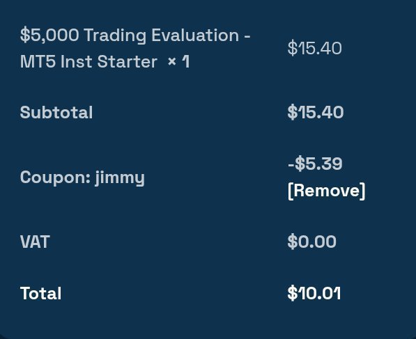 propfirmarena's tweet photo. 🚨 $5K Instant Account – ONLY $10🔥

💸 Get your $5,000 Instant Account for just $10 using Code: JIMMY

The Instant Starter program is designed to provide immediate access without an evaluation phase

🔗 Buy Here :
https://t.co/DMZCjM7n5o…

Use Code - JIMMY 🎯
Trusted Prop Firm 💯

#PropFirm #FundedTrader #Forex #XAUUSD #Trading #BlueGuardian