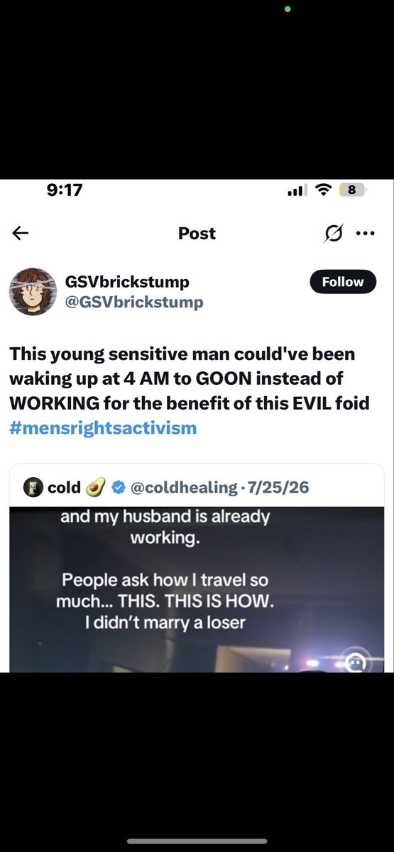 Remorseruns's tweet photo. @GSVbrickstump Damm bro and you hate on men because they can actually get pussy and afford to keep they’re woman . Your a clown you hate on people for actually waking up and doing something with they’re life’s holy shit I feel bad for your sisters they got a bitch add brother role mdel 😹😹😹 https://t.co/idnR80XPLi