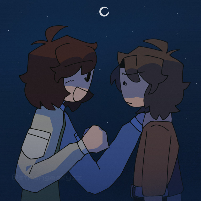 strangeskyzz's tweet photo. ☆ "Lets defeat the monster together, conquer this fear eveyone, even emperor Daxx, has! Let's find out what's out there, together!" 
#BeyondtheHorizon #trippmc #bthtripp #bthmarty https://t.co/gKKKvWUbhP