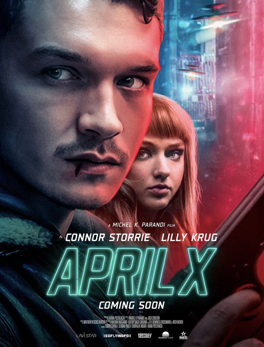 SGlorrie's tweet photo. The official poster for AprilX starring Connor Storrie and Lilly Krug out in theaters on September 18.
#connorstorrie #AprilX https://t.co/1r9FIfFOYP