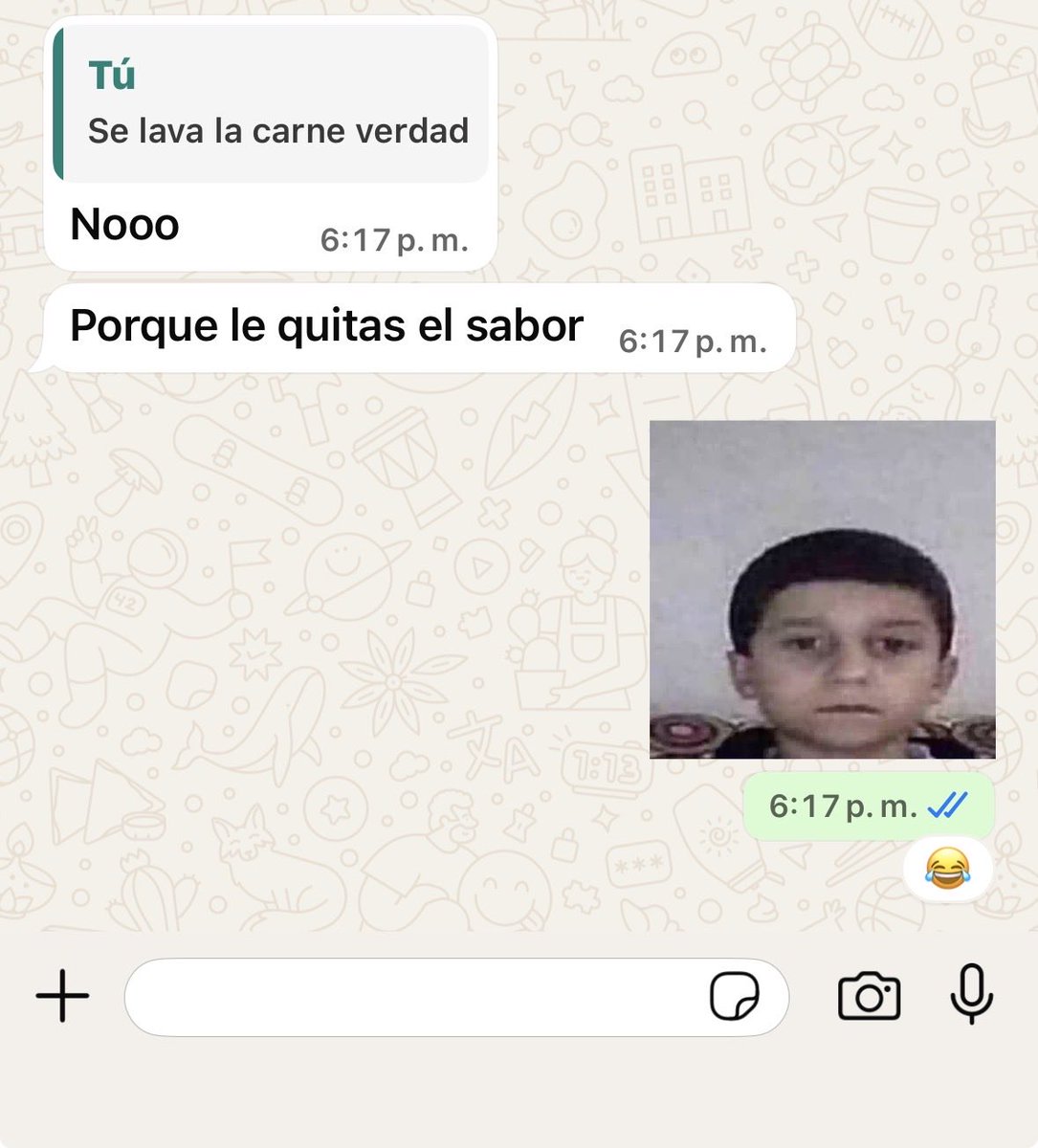 Soy_eyner's tweet photo. ¿Desde cuando la carne no se lava? https://t.co/kCVh6Dinqy