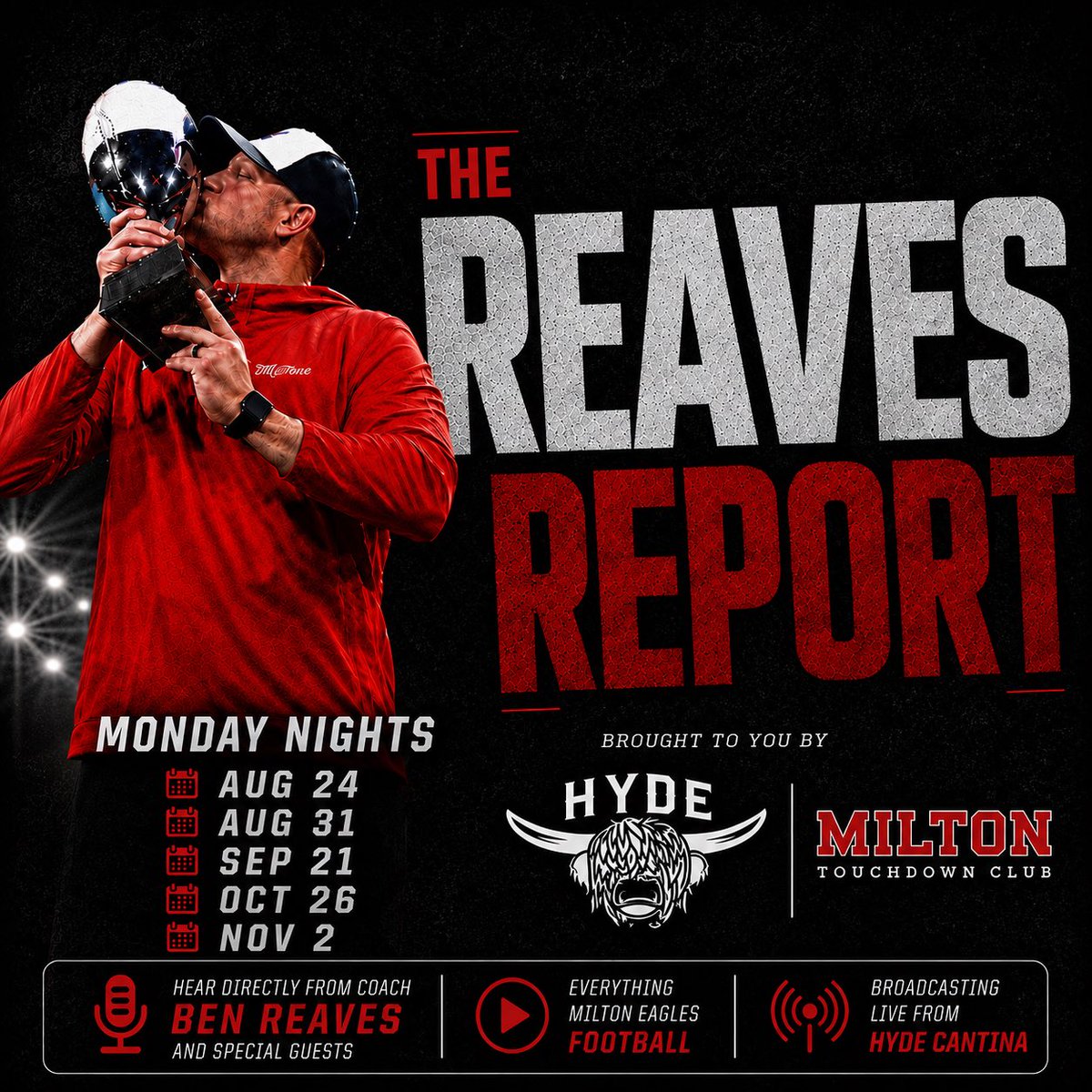 MiltonEagles_FB's tweet photo. 🦅 𝑻𝑯𝑬 𝑹𝑬𝑨𝑽𝑬𝑺 𝑹𝑬𝑷𝑶𝑹𝑻‼️
ɢᴇᴛ ᴀɴ ɪɴsɪɢʜᴛ 👀 ғʀᴏᴍ ᴛʜᴇ ᴍᴀɪɴ ᴍᴀɴ ʜᴇᴀᴅ ᴄᴏᴀᴄʜ ʙᴇɴ ʀᴇᴀᴠᴇs ᴏɴ ᴡʜᴀᴛ’s ɢᴏɪɴɢ ᴏɴ ᴡɪᴛʜ ᴍɪʟᴛᴏɴ 🏈 ғᴏᴏᴛʙᴀʟʟ‼️ ғɪʀsᴛ ᴇᴘɪsᴏᴅᴇ ɪs ᴏᴜᴛ ɴᴏᴡ ᴏɴ sᴘᴏᴛɪғʏ‼️#𝘽𝙀𝙏
https://t.co/t2nf8VTbtO
#𝙈𝙥𝙞𝙧𝙚26 | #𝙏𝙝𝙚𝙈𝙫𝙨𝙏𝙝𝙚𝙢