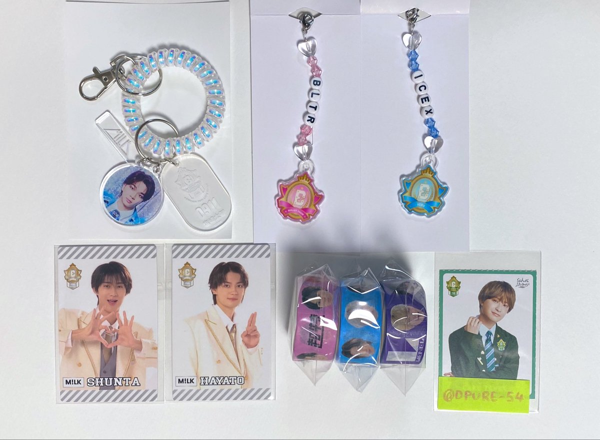 DPURE_54's tweet photo. 【交換】EBiDAN THE LIVE 2026 15th Anniversary POPUP SHOP マルイ モディ

譲：写真のもの M!LK 超特急 ICEx Lienel
求：M!LKランダム 同種吉田
ビーズストラップ M!LK
マスキングテープ M!LK・Sakurashimeji

エビライ15日or郵送での交換になります。
よろしくお願いいたします。 https://t.co/EsTlkm0r7X