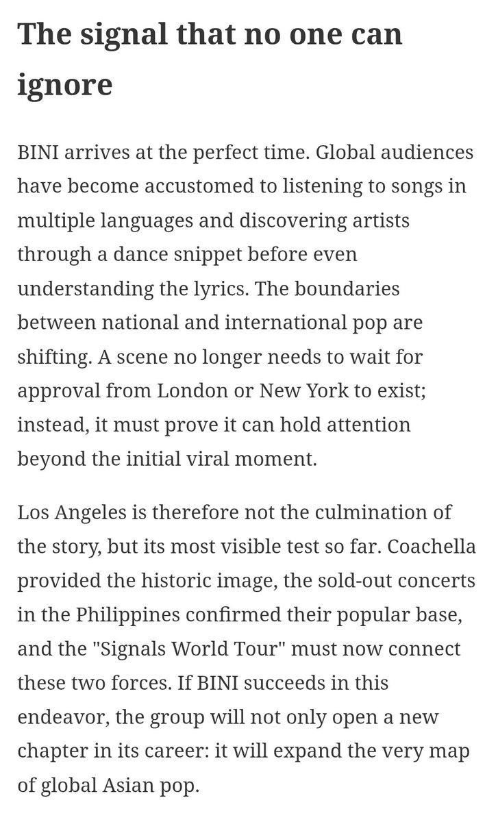 Jho_amity's tweet photo. BINI is featured in B-empire Magazine ✨

"If BINI succeeds in this journey, the group will not only open a new chapter in its career: it will expand the very map of global Asian pop."

Full article: https://t.co/od7WlW6xTG https://t.co/7TNpRLTZns