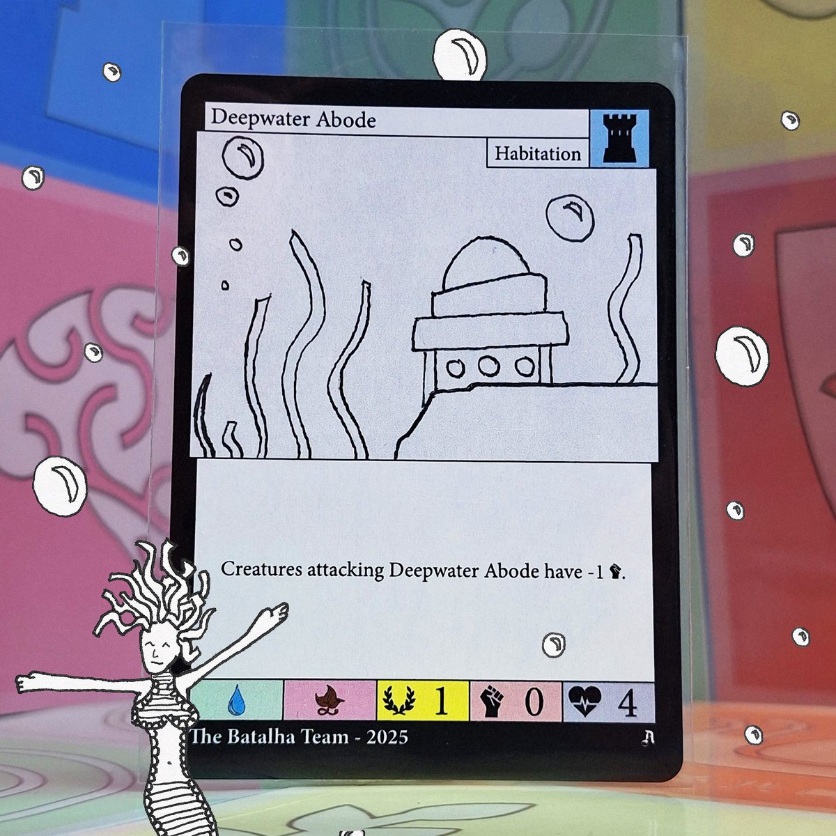 BatalhaCardGame's tweet photo. ๐๐ Deepwater Abode ๐ ๐
The rent is cheap.
The view is beautiful.
The commute can be a little difficult.
Fancy a swim?
Get Batalha โ Link in Bio
#Batalha #CardGame #IndieGame #Print2Play #Lore #Build #Habitation #Water #Deep https://t.co/dJ9azOfJDh