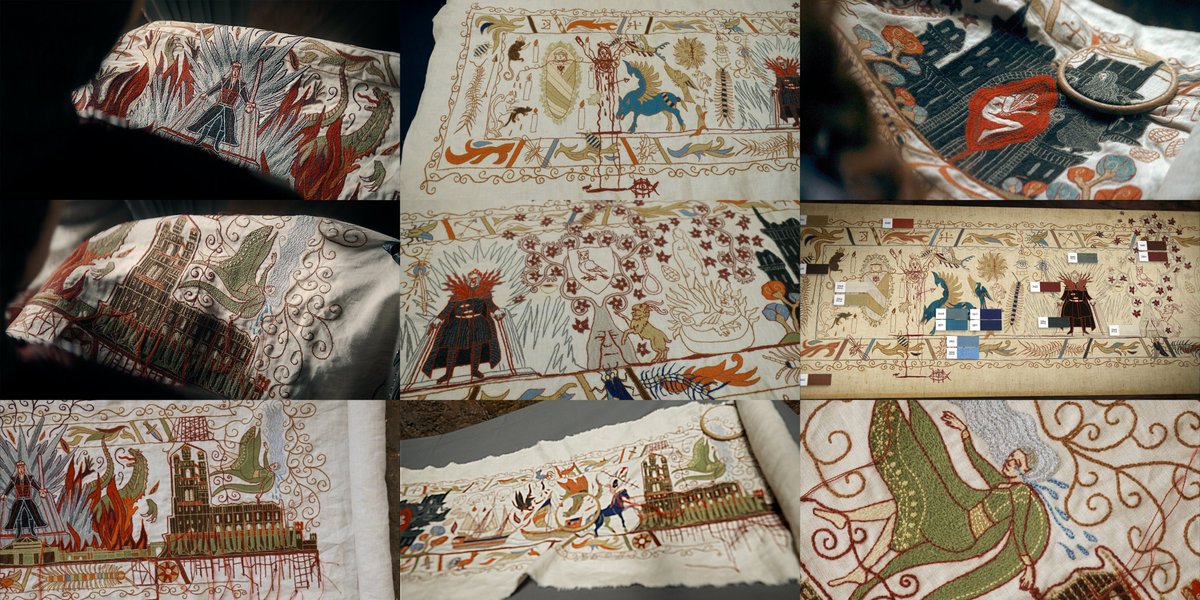 celinde_louisa's tweet photo. Helaena's tapestry. #HOTD #HouseoftheDragon https://t.co/oTld7l4RzH