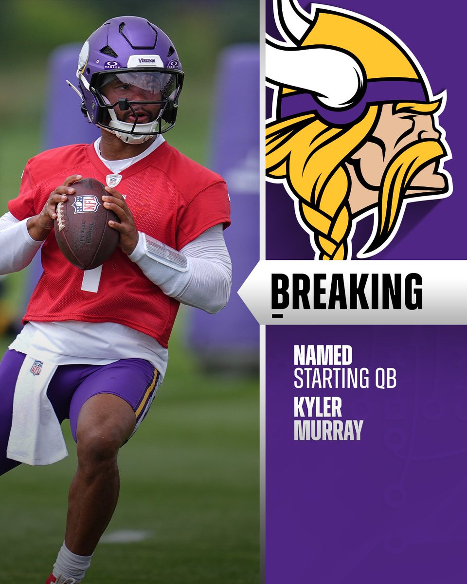 NFL's tweet photo. Vikings plan to name Kyler Murray their starting QB. (via @adamschefter) https://t.co/Apv4inYJvd