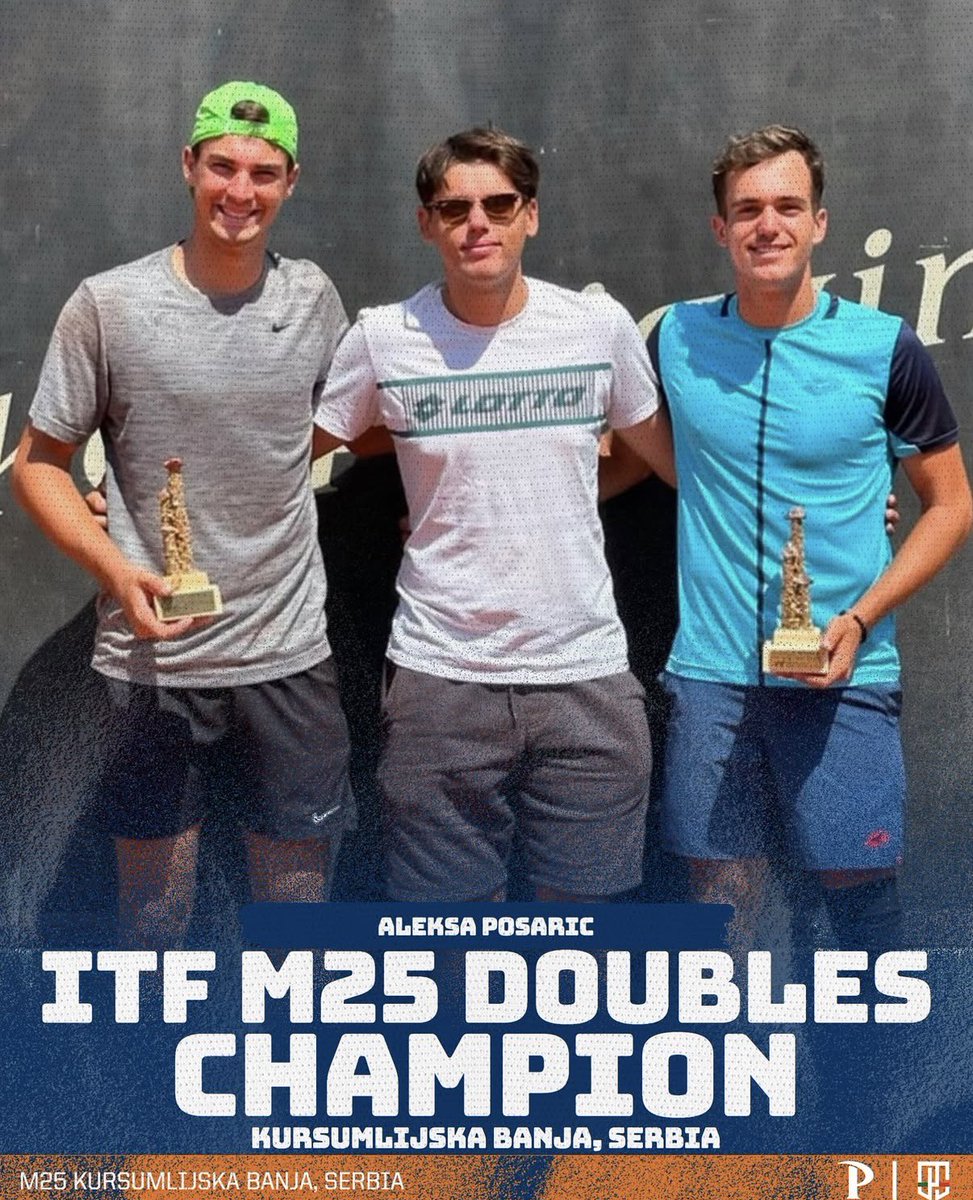 PepperdineMTEN's tweet photo. Aleksa Pisaric dominated in the ITF M25 in Serbia with his doubles partner! 🌊 

#MakeWaves | @PepperdineWaves https://t.co/RNTxfyxybH