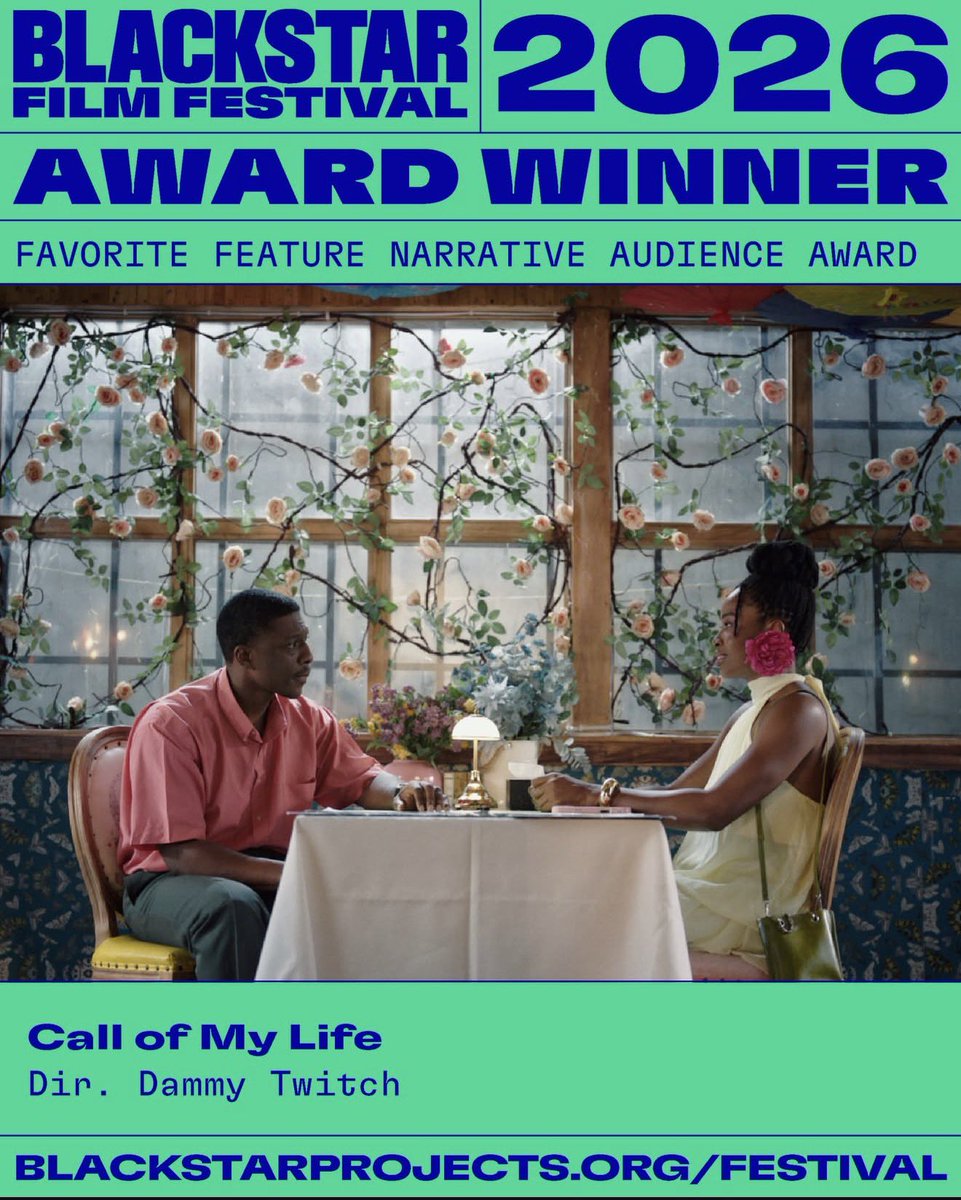 blessinguzzi's tweet photo. Call Of My Life won the Favorite Feature Narrative Audience Award at @BlackStarFest ! ☺️
Like I keep saying, we are not done. This film just keeps giving, and we’re so grateful for every bit of love it continues to receive.
Thank you, @BlackStarFest , and a huge thank you to our beautiful cast and crew who made this film what it is. ❤️
Watch Call Of My Life in a cinema near you this week. 
#COML