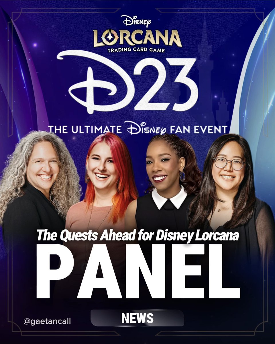 GaetanCall's tweet photo. 🚨 NEWS | DISNEY LORCANA | The Quests Ahead for Disney Lorcana TCG | D23 PANEL

🗓️ August 14 at 6:30 PM PT

📍 Backlot Stage

📺 Watch live at https://t.co/uJWfiR1xDs

#lorcana #d23 #disneylorcana https://t.co/4lynHMD8mo